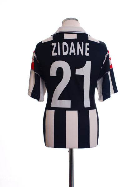 2000-01 Juventus Home Shirt Zidane #21 M Vintage Football Shirts