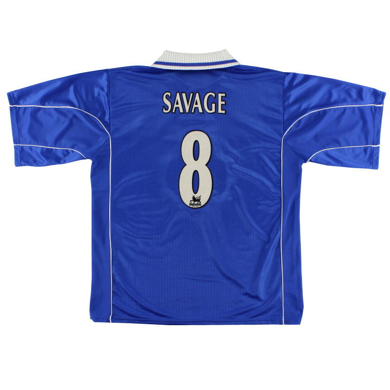 2000-01 Leicester Le Coq Sportif Home Shirt Savage #8 XL Football Shirt