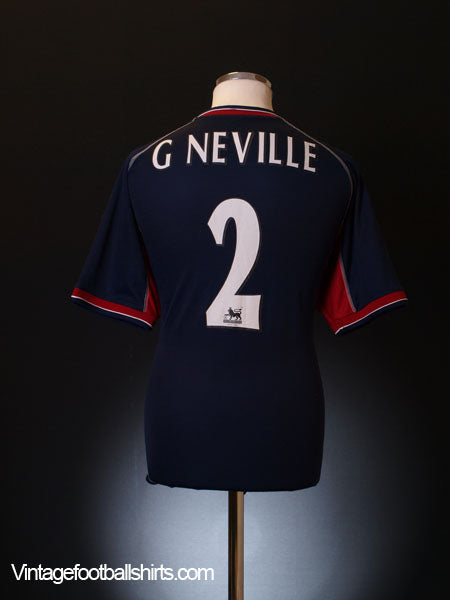 2000-01 Manchester United Third Shirt Neville #2 M Football Shirt