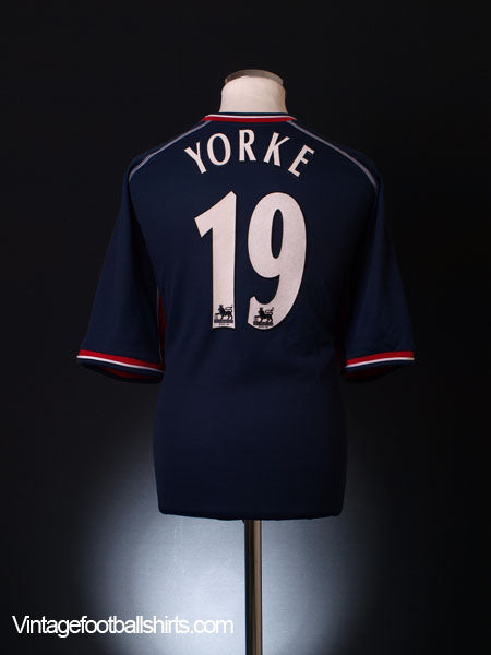 2000-01 Manchester United Third Shirt Yorke #19 XXL Football Shirt