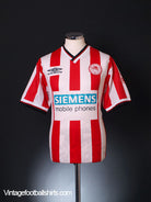 2000-01 Olympiakos Home Shirt *Mint* L Football Shirt