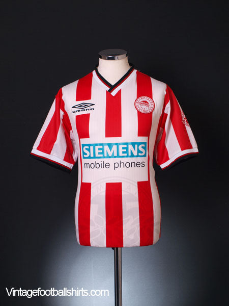 2000-01 Olympiakos Home Shirt *Mint* L Football Shirt