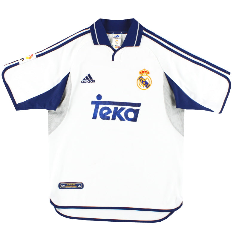 2000-01 Real Madrid adidas Home Shirt M Football Shirt