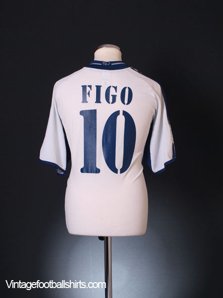 2000-01 Real Madrid Home Shirt Figo #10 L Football Shirt