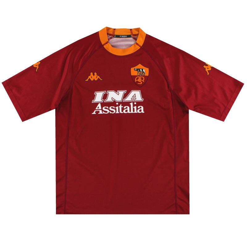 2000-01 Roma Kappa Basic Home Shirt XL Football Shirt
