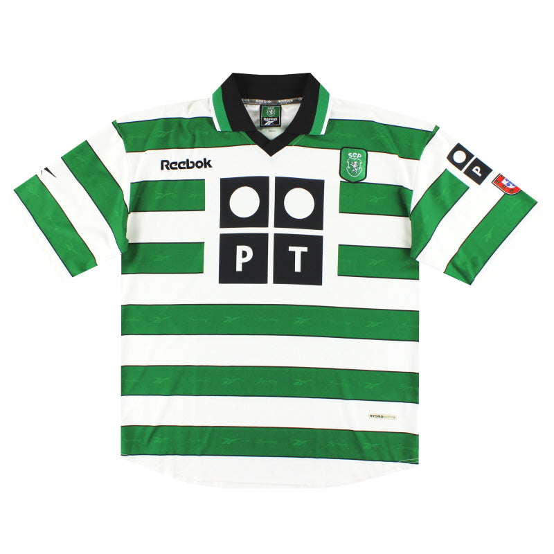 2000-01 Sporting Lisbon Reebok Home Shirt XL Football Shirt