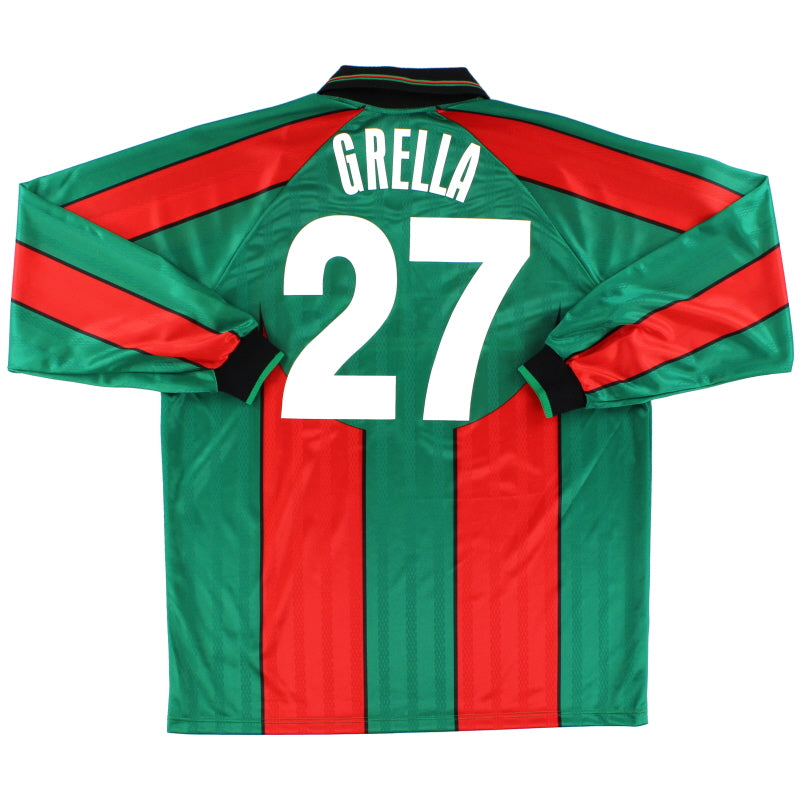 2000-01 Ternana Match Issue Home Shirt Grella #27 L/S *Mint* XXL Football Shirt