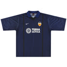 2000-01 Valencia Nike Basic Away Shirt L Football Shirt