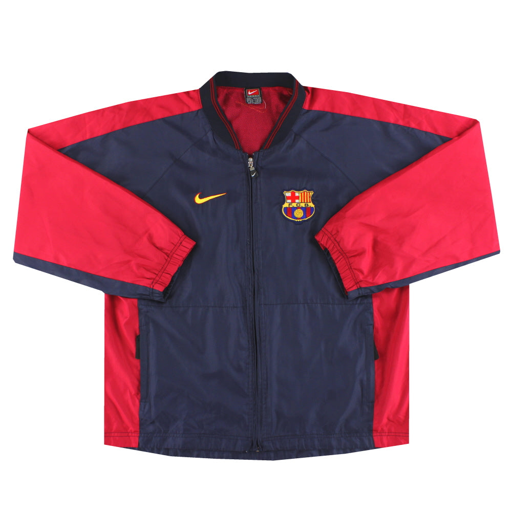 Nike 00年代FC Barcelona ナイロンジャケット L 2000-01 Barcelona Nike Track Jacket M | Vintage Football Shirts