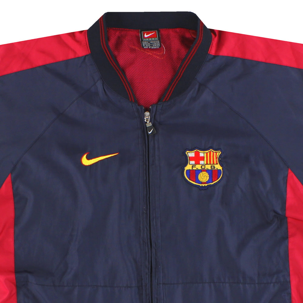 2000-01 Barcelona Nike Track Jacket M | Vintage Football Shirts