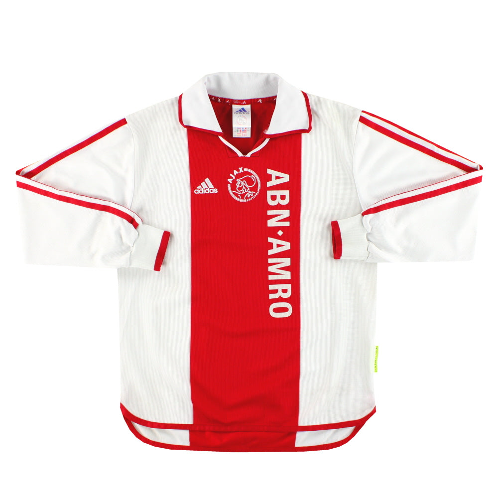 2000-01 Ajax adidas Player Issue Centenary Home Shirt L/S L.Boys