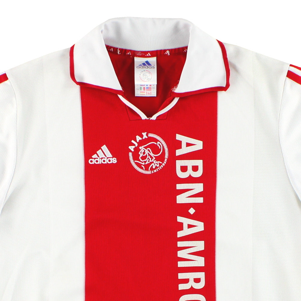 2000-01 Ajax adidas Player Issue Centenary Home Shirt L/S L.Boys