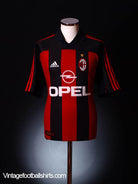 2000-02 AC Milan Home Shirt XL Football Shirt