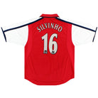 2000-02 Arsenal Home Shirt Silvinho #16 M Football Shirt