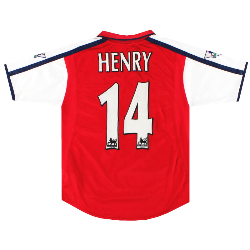 2000-02 Arsenal Nike Home Shirt Henry #14 XL.Boys Football Shirt