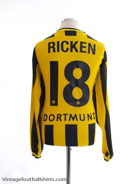 2000-02 Borussia Dortmund Home Shirt Ricken #18 L/S L Football Shirt