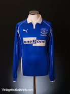2000-02 Everton Home Shirt L/S L Football Shirt