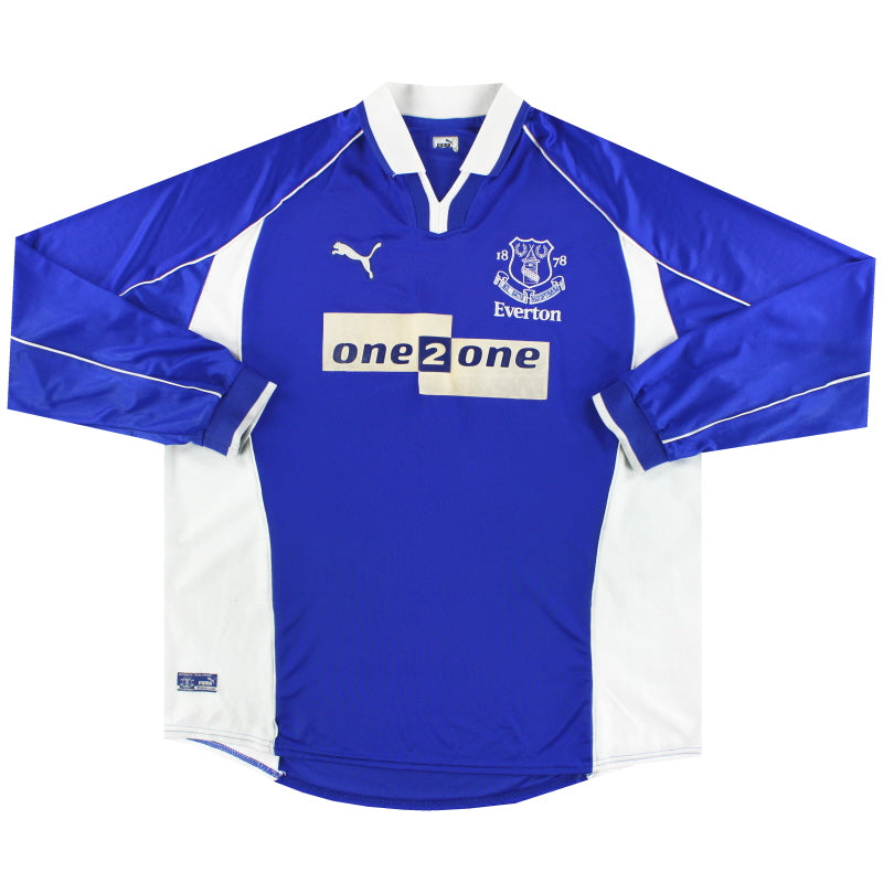2000-02 Everton Puma Home Shirt L/S XL Football Shirt