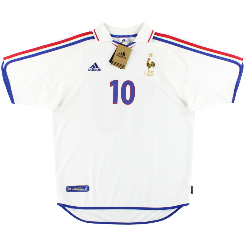 2000-02 France adidas Away Shirt Zidane #10 *w/tags* L 647189