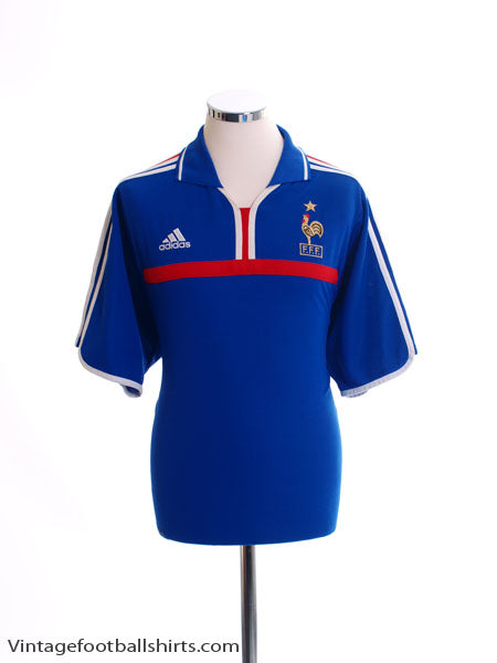 2000-02 France Home Shirt L Football Shirt