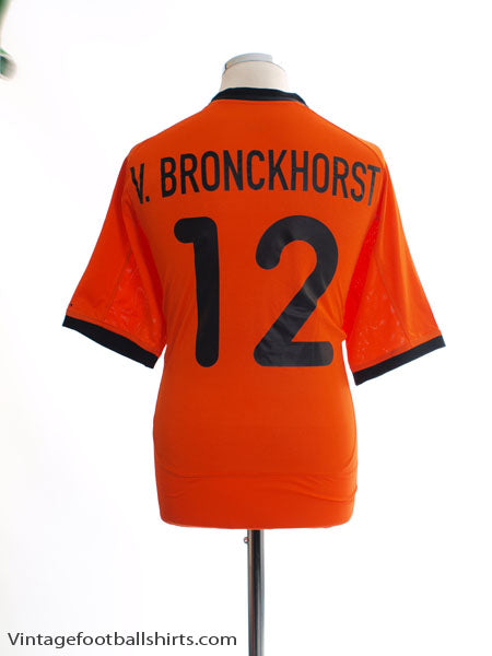 2000-02 Holland Home Shirt v.Bronckhorst #12 M Football Shirt