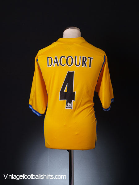 2000-02 Leeds Away Shirt Dacourt #4 L Football Shirt
