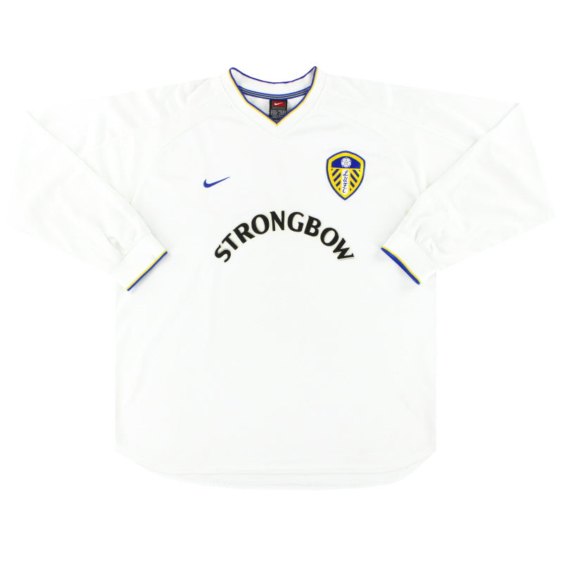 2000-02 Leeds Nike Home Shirt L/S XL Football Shirt