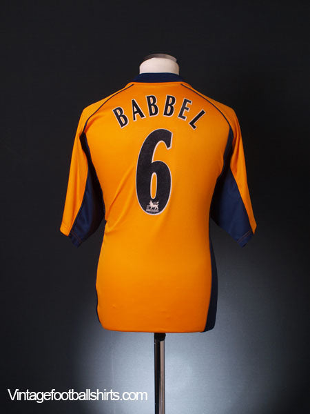 2000-02 Liverpool Away Shirt Babbel #6 M Football Shirt