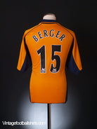 2000-02 Liverpool Away Shirt Berger #15 *Mint* M Football Shirt