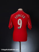 2000-02 Liverpool Home Shirt Fowler #9 S Football Shirt