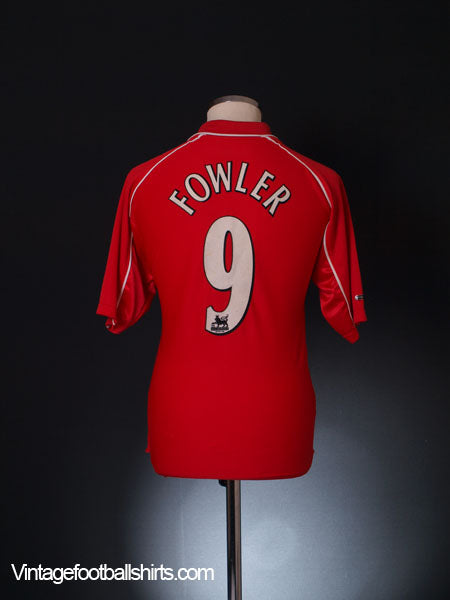 2000-02 Liverpool Home Shirt Fowler #9 S Football Shirt