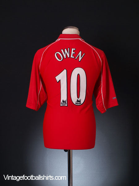 2000-02 Liverpool Home Shirt Owen #10 *Mint* L Football Shirt