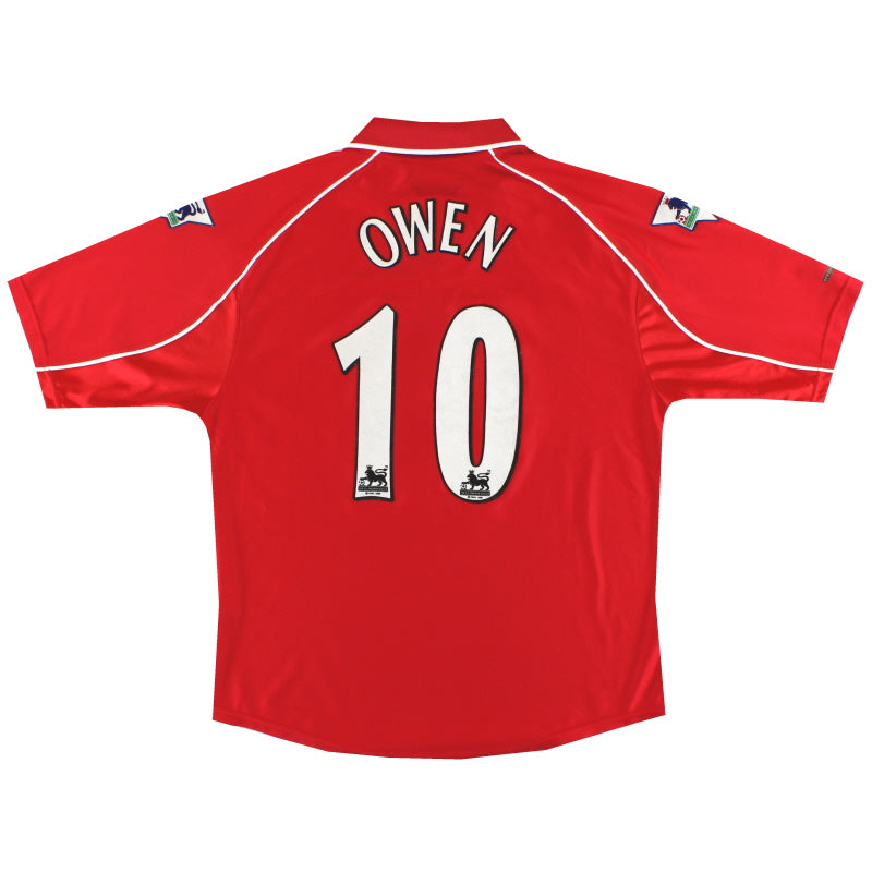 2000-02 Liverpool Reebok Home Shirt Owen #10 M Football Shirt