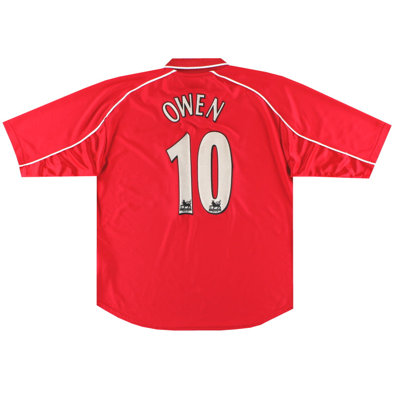2000-02 Liverpool Reebok Home Shirt Owen #10 L Football Shirt