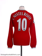 2000-02 Manchester United Home Shirt v.Nistelrooy #10 L/S M Football Shirt