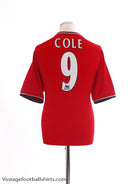 2000-02 Manchester United Home Shirt Cole #9 M Football Shirt