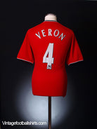 2000-02 Manchester United Home Shirt Veron #4 L Football Shirt