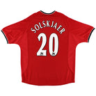 2000-02 Manchester United Umbro Home Shirt Solskjaer #20 XL Football Shirt