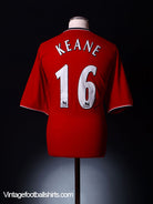 2000-02 Manchester United Home Shirt Keane #16 Y Football Shirt