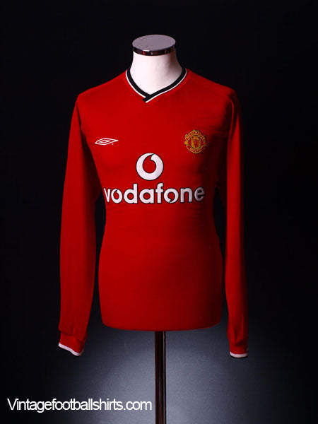 2000-02 Manchester United Home Shirt L/S XL Football Shirt