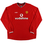 2000-02 Manchester United Umbro Home Shirt L/S XL Football Shirt