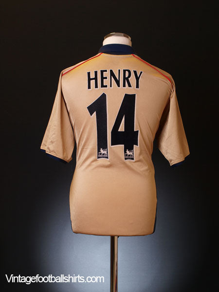 2001-02 Arsenal Away Shirt Henry #14 L Football Shirt