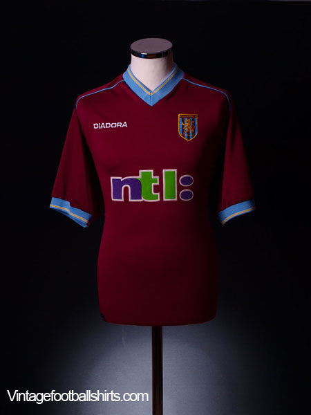 2001-02 Aston Villa Home Shirt L | Vintage Football Shirts