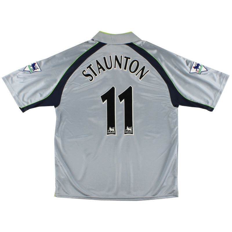 2001-02 Aston Villa Diadora Match Issue Shirt Staunton #11 *As New* XL Football Shirt