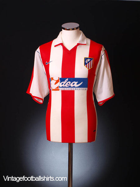 2001-02 Atletico Madrid Home Shirt L Football Shirt