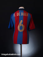 2001-02 Barcelona Home Shirt F. De Boer #6 L Football Shirt