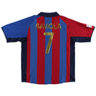 2001-02 Barcelona Home Shirt Saviola #7 XL Football Shirt