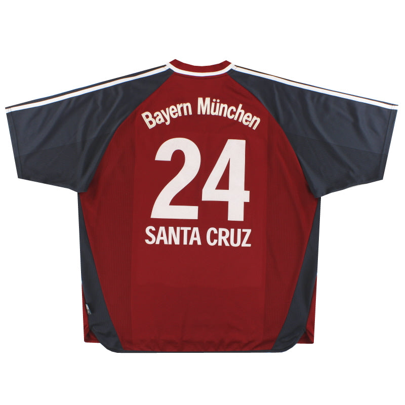 2001-02 Bayern Munich adidas Home Shirt Santa Cruz #24 XXL Football Shirt