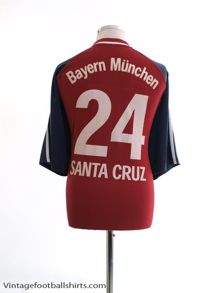 2001-02 Bayern Munich Home Shirt Santa Cruz #24 XXL Football Shirt