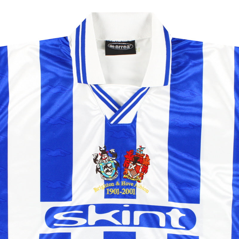 2001-02 Brighton Errea Centenary Home Shirt XL | Vintage Football